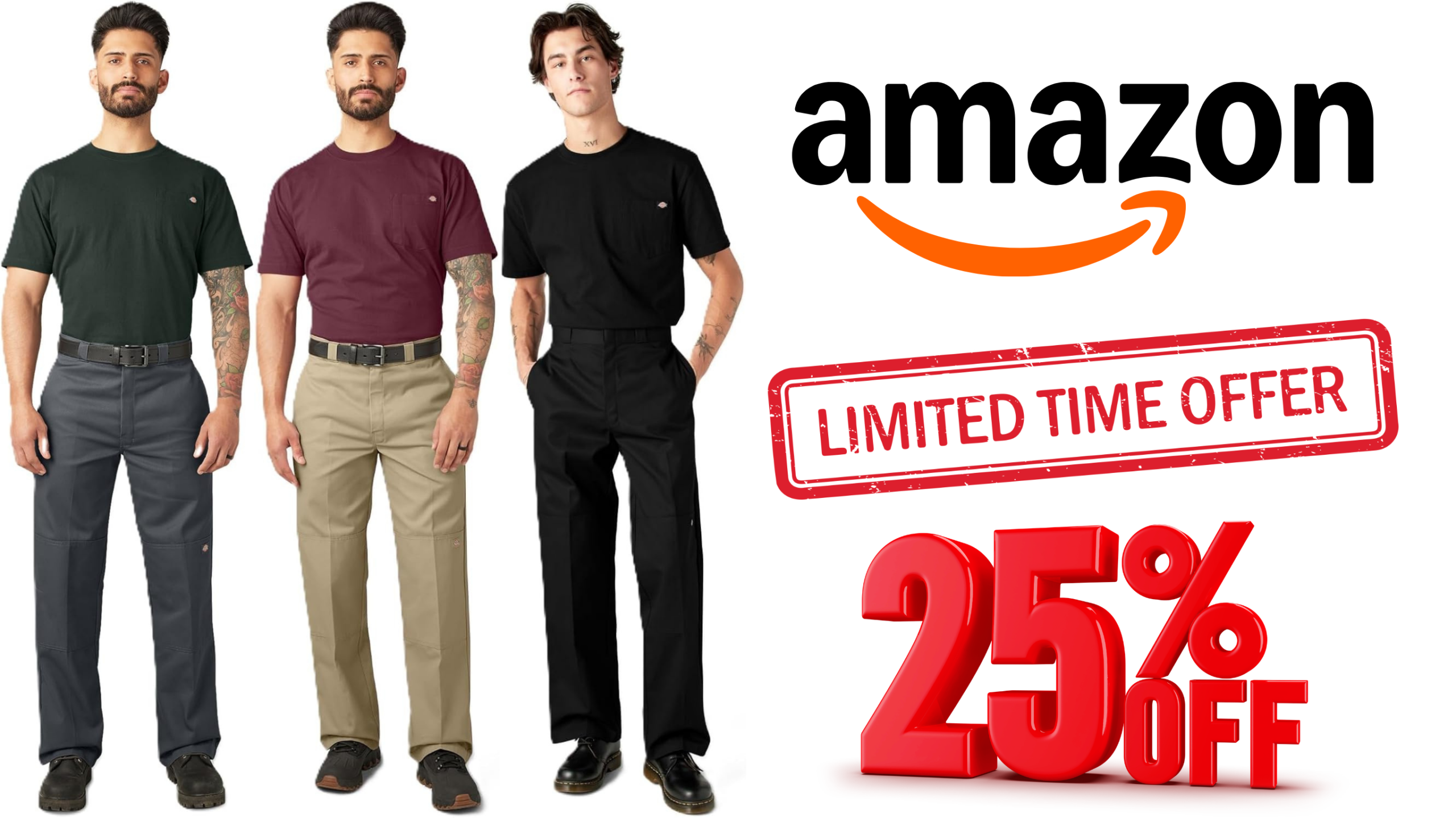 Dickies Loose Fit Double Knee Work Pants in charcoal color with durable double knee construction and relaxed fit.