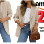 PRETTYGARDEN blazer, women’s blazer jacket, business casual blazer, office fashion women, women’s workwear 2026, lightweight blazer women, casual office outfit, women’s fashion USA