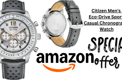 Citizen Eco-Drive Chronograph Leather Watch Silver-Tone on wrist showing silver dial and leather strap