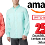 Columbia Tamiami Fishing Shirt for men featuring lightweight breathable fabric with UPF sun protection, ideal for fishing, boating, and outdoor adventures.