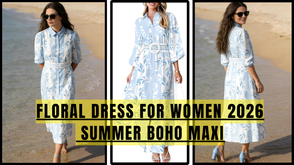 CZLFDFZ floral summer dress for women with flowy casual fit and floral print design