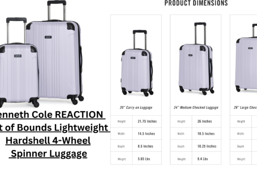 Kenneth Cole REACTION Lightweight Hardshell Luggage standing in airport terminal