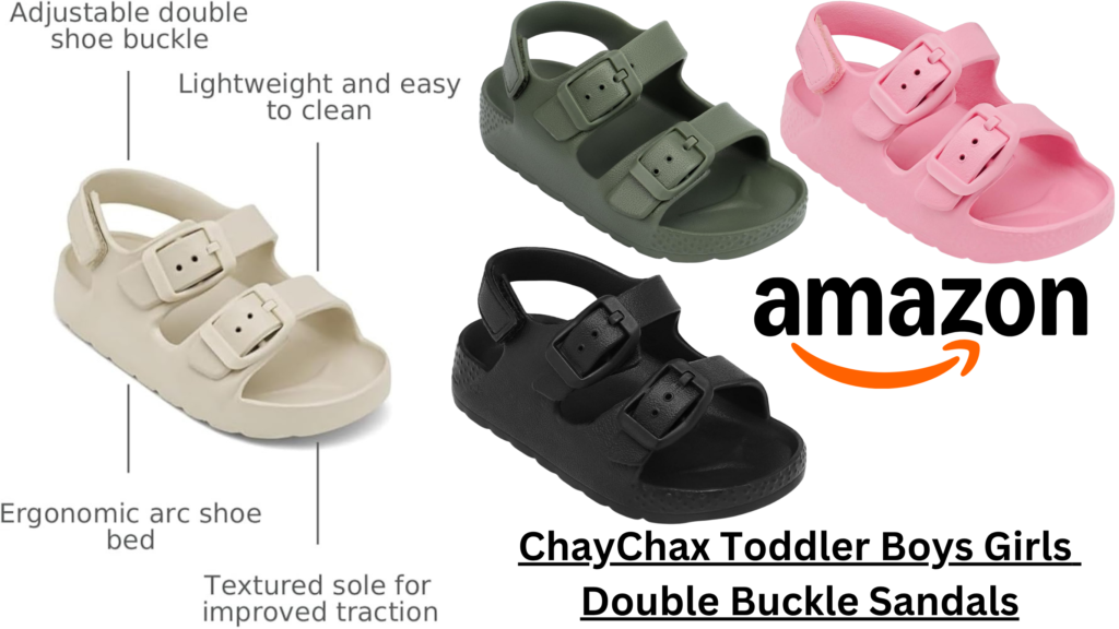 ChayChax Toddler Buckle Sandals with adjustable buckle and lightweight summer design for active children
