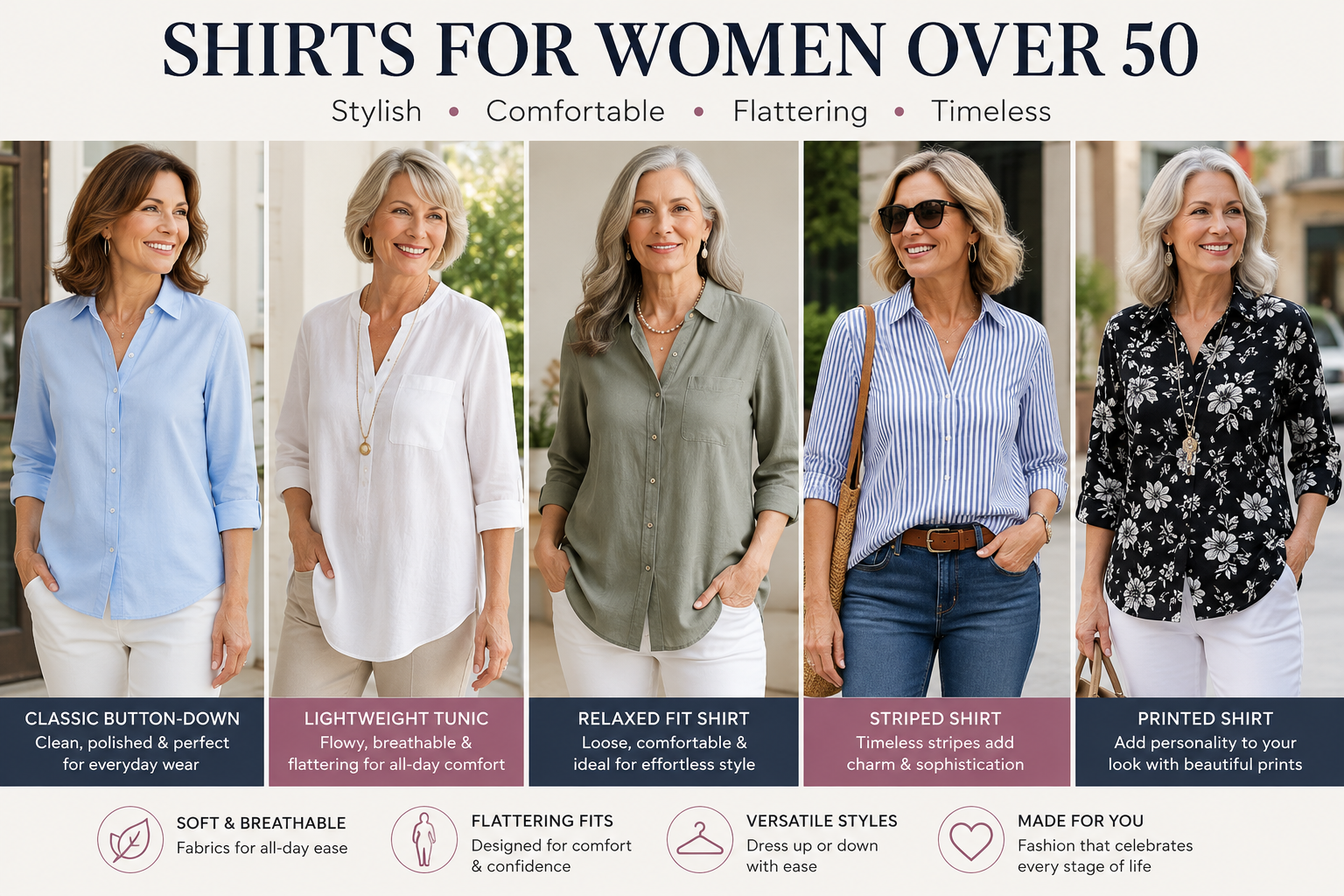 15 Best Shirts for Women Over 50