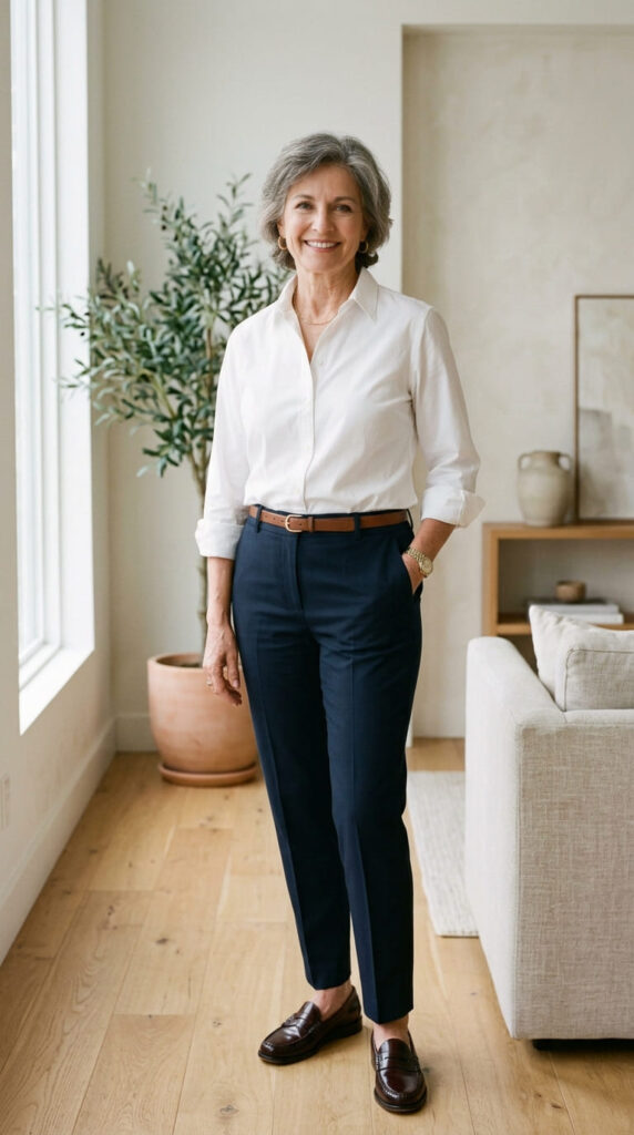 A Timeless White Button Down Shirt