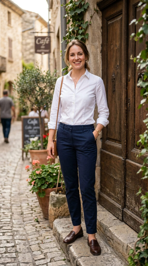 Button Down Shirt with Tailored Chinos