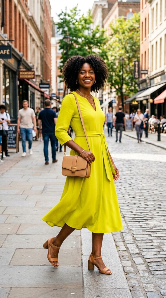 Chartreuse and Bold Color Without Looking Costume Like