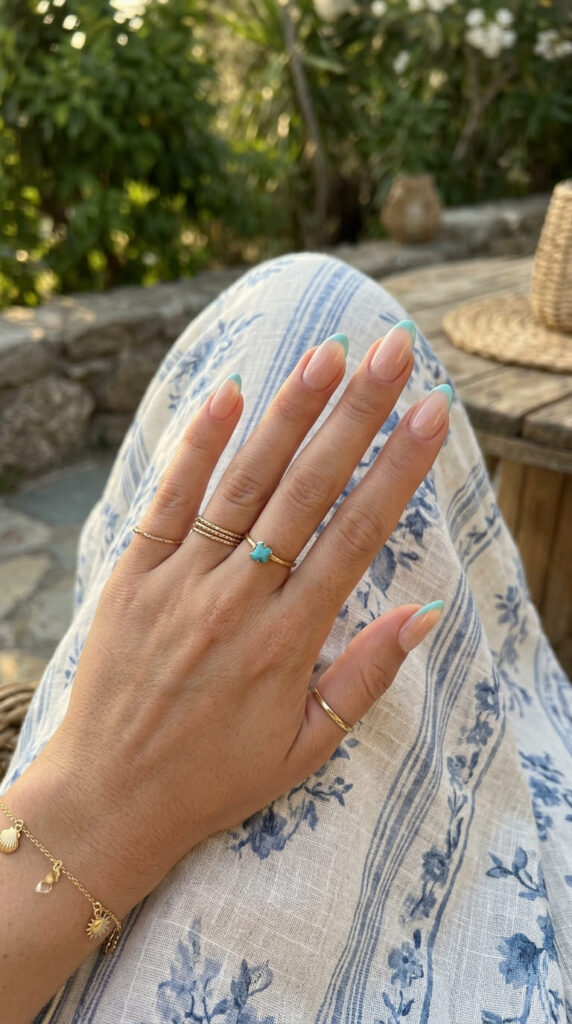 Classic French Tips With a Summer Twist