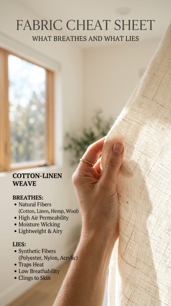 Fabric Cheat Sheet, What Breathes and What Lies