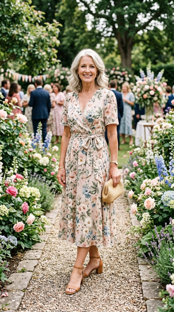 Flowy Midi with Delicate Print