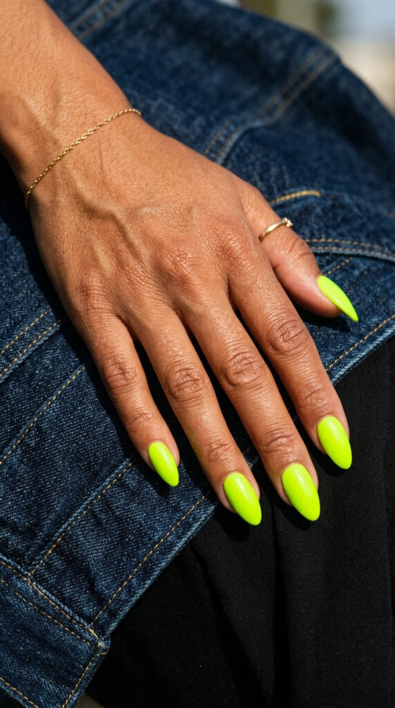 Neon Lime Nails