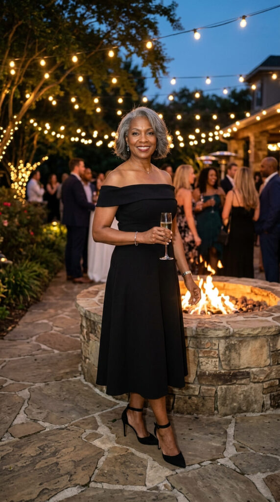 Off the Shoulder Cocktail Dress