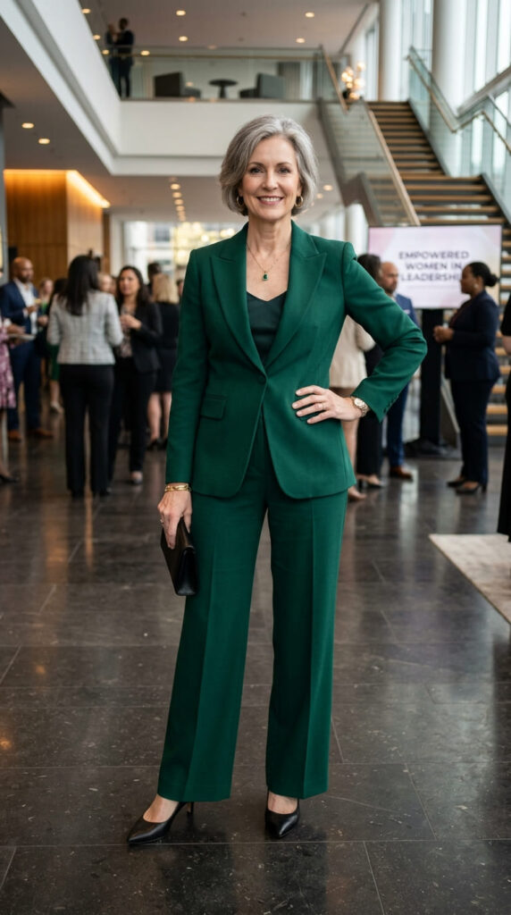 Tailored Pantsuit in a Rich Color