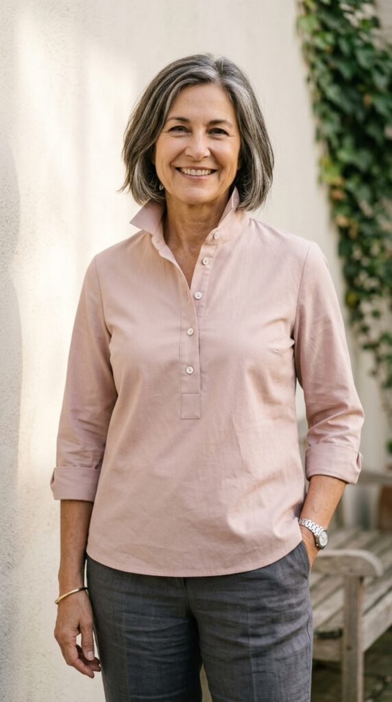 The Half Placket Popover for Fuller Busts