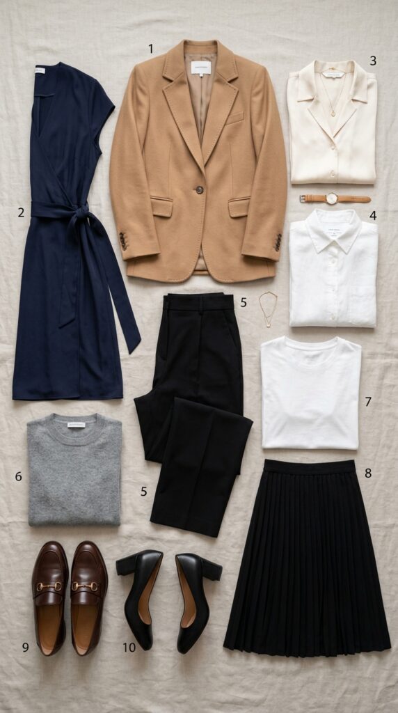 The Ten Piece Capsule That Builds Every Outfit Above