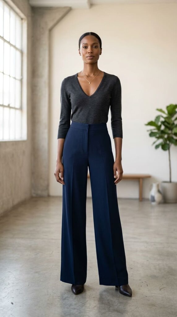V Neck Tops That Elongate the Torso