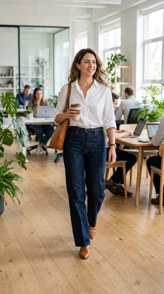 Wide Leg Denim for Smart Casual Fridays