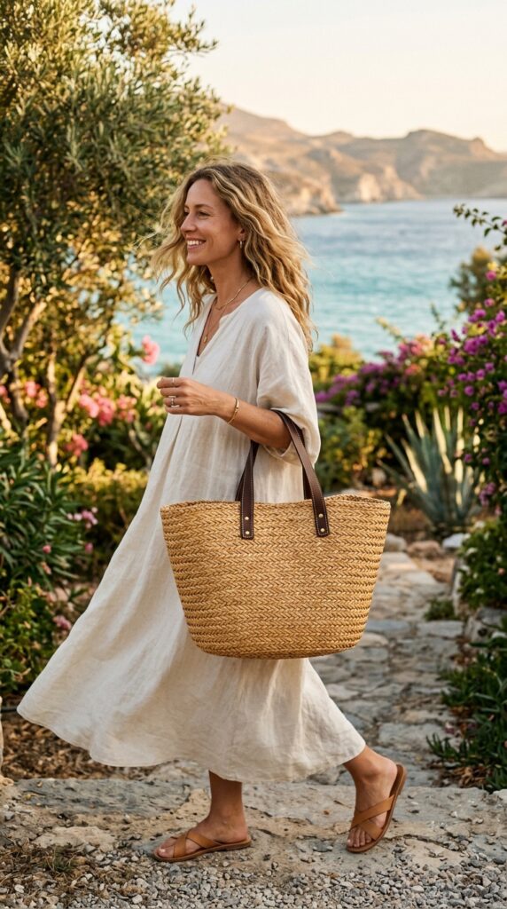 Woven Straw Tote