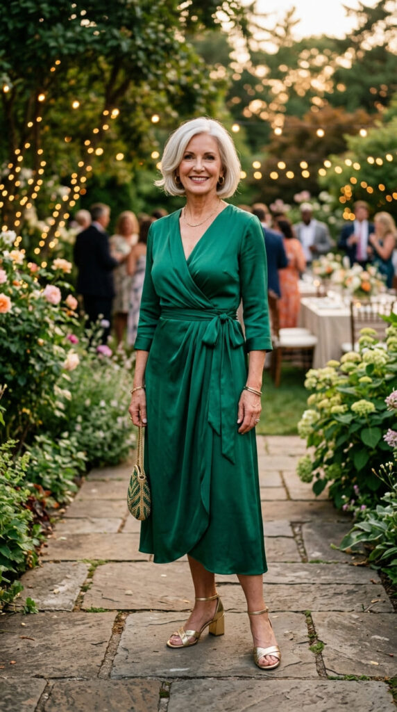 Wrap Dress in a Jewel Tone